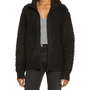 NWOT Treasure & Bond Loop Yarn Front‎ Zip Cardigan Size Small